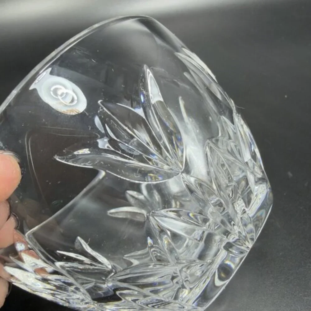 Waterford‎ Clear Crystal Thank You Vanity Bowl Dish Tulips Condiment Dish Holder